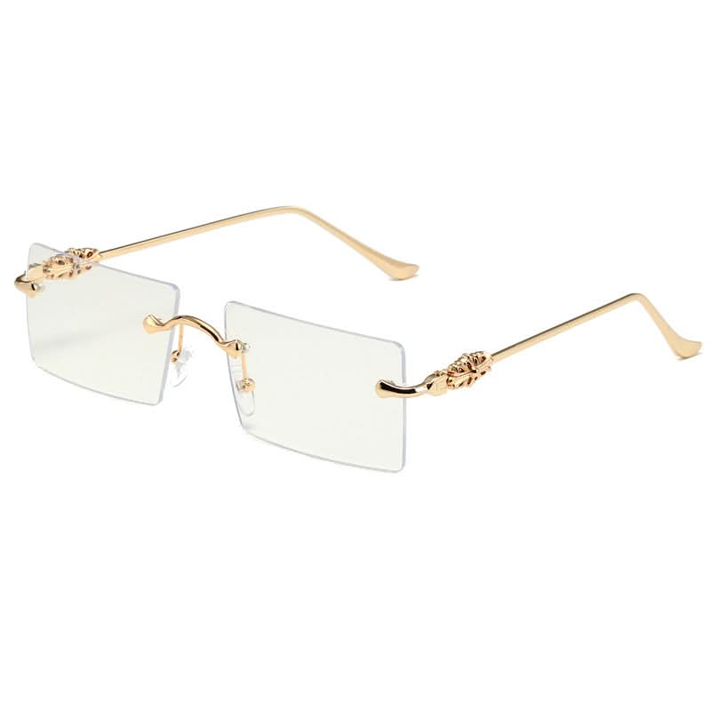 Women's Frameless Square Sunglasses – UV400 Japanese Style Resin Lenses