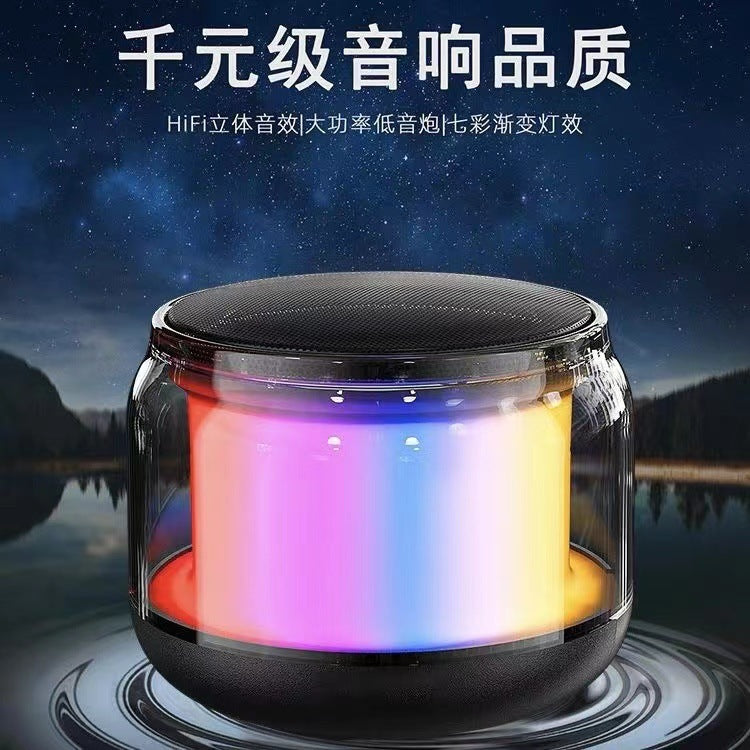 Bluetooth 5.3 Waterproof Mini Speaker – Portable RGB Subwoofer for Car, Home