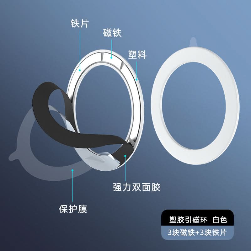 MagSafe Alignment Ring Stickers – Non-Magnetic Plastic Guide for Wireless Charging