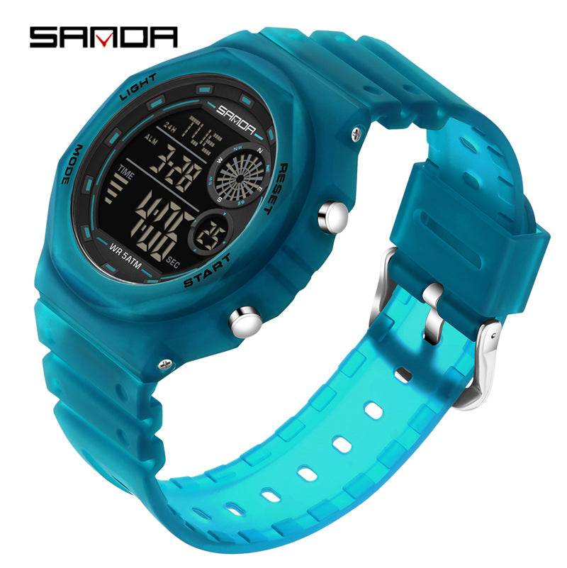 Sanda Digital Sports Watch – Waterproof, Luminous Multifunction Watch for Men & Women
