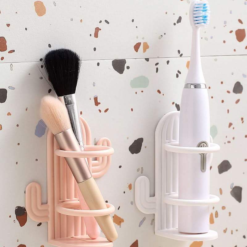 Wall-Mounted Cactus Toothbrush & Storage Rack – Punch-Free Holder