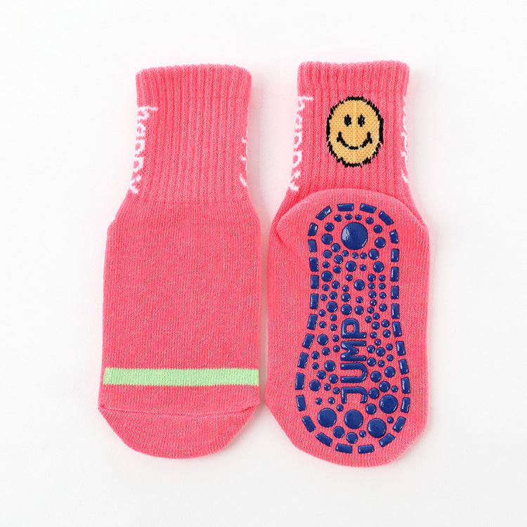 Unisex Anti-Slip Mid-Tube Socks for Kids – Breathable Playground & Yoga Floor Socks