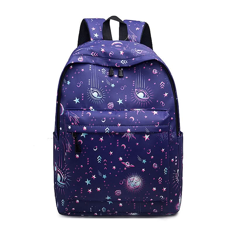 Nylon Backpack for School – Unisex Fashion Backpack with Clear Sweet Prints