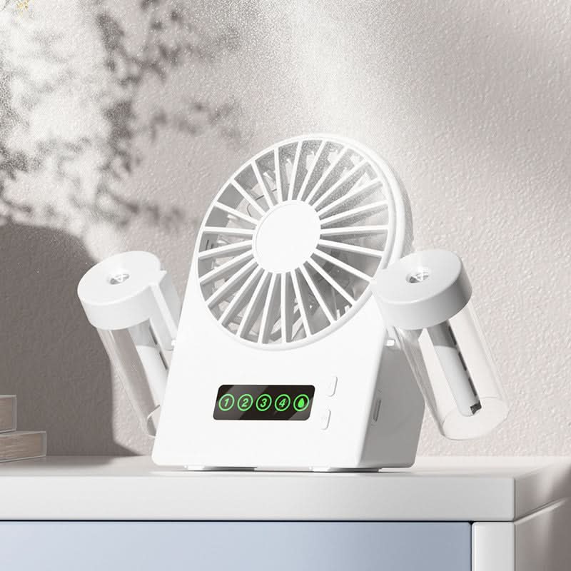 Mini USB Mist Fan – Portable Rechargeable Spray Cooling Fan