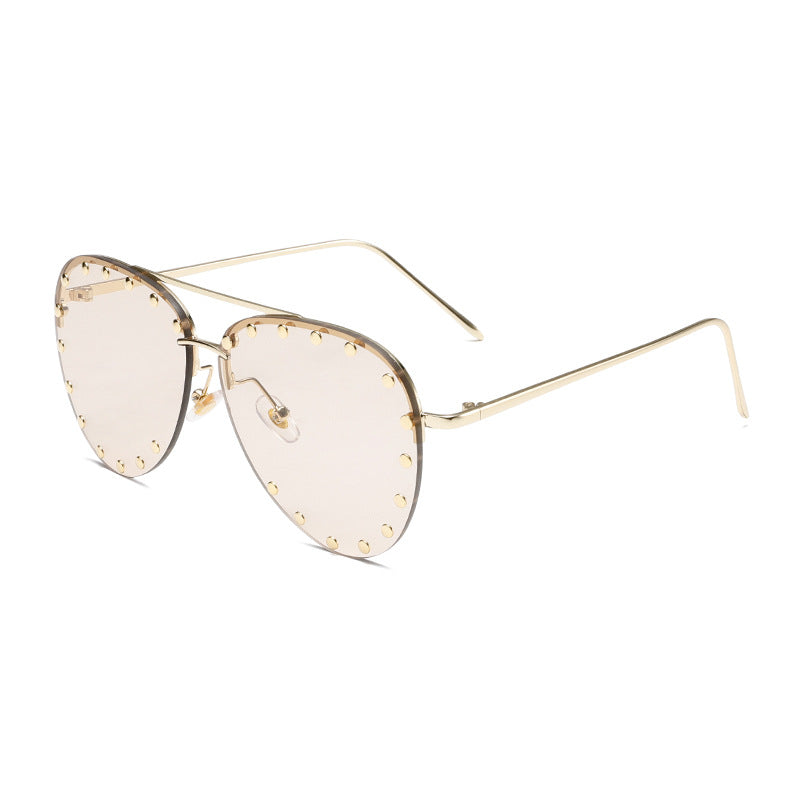 Retro Aviator Rivet Sunglasses for Men & Women | UV-Protective Trendy Eyewear
