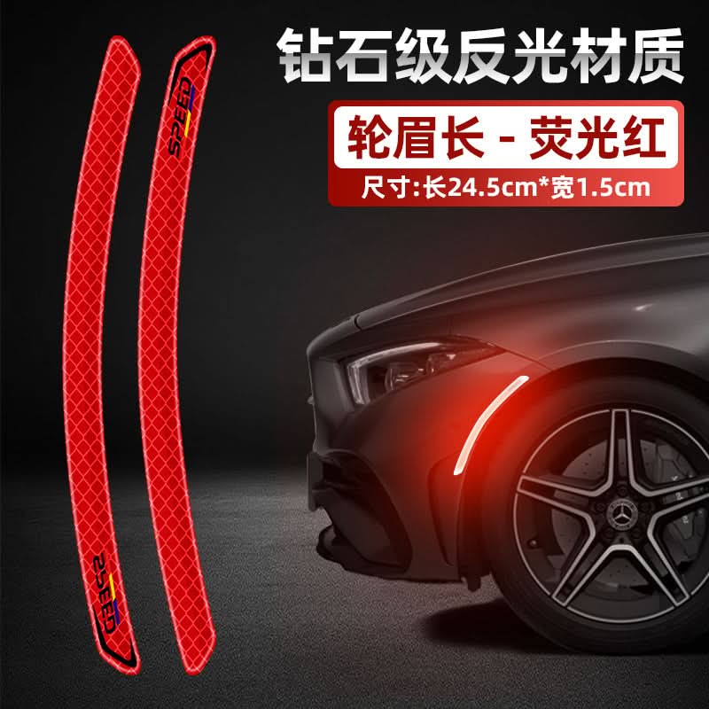 Reflective Car Wheel & Bumper Stickers – Anti-Collision Safety Decals