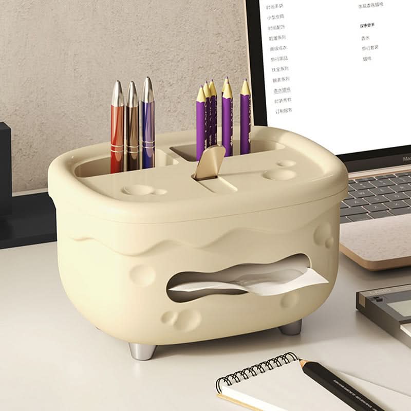 Modern Desktop Tissue Box – High-Grade Cream Style Napkin Holder
