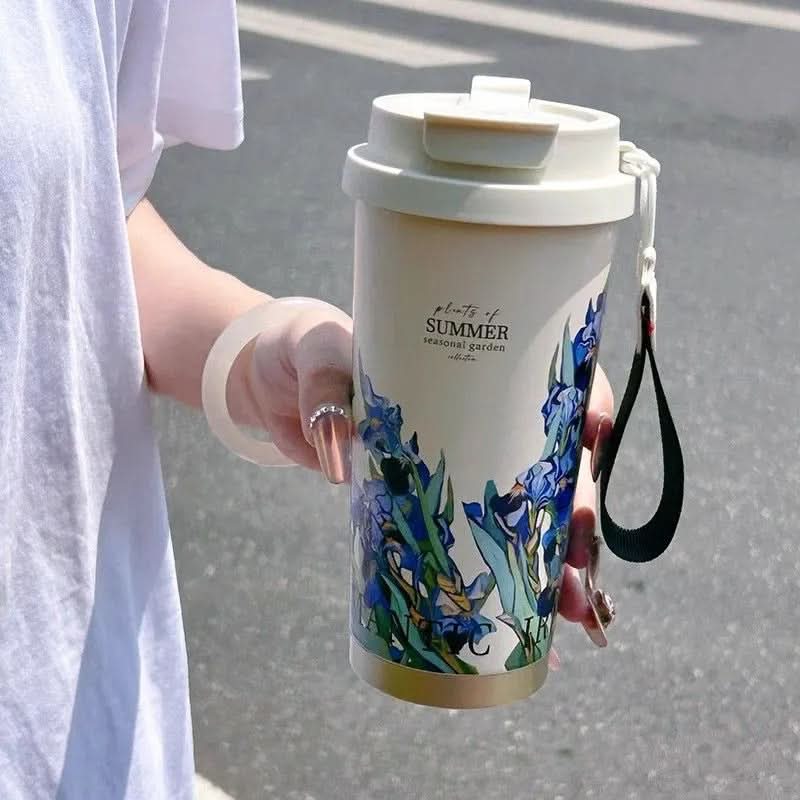 316 Stainless Steel Thermos Coffee Cup – Elegant Double-Drink Travel Mug