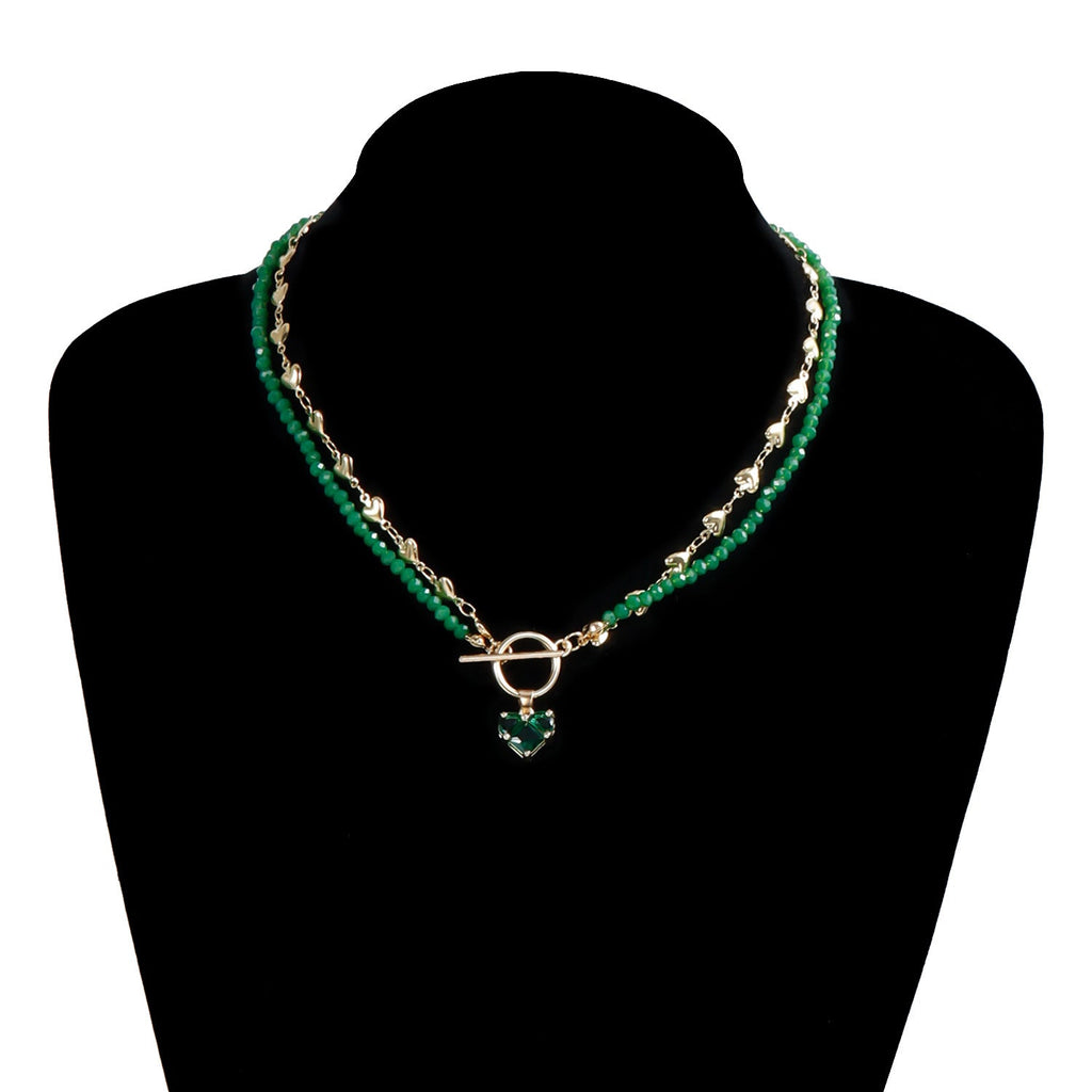 Zircon Heart Pendant Necklace for Women – Diamond-Inspired Clavicle Chain