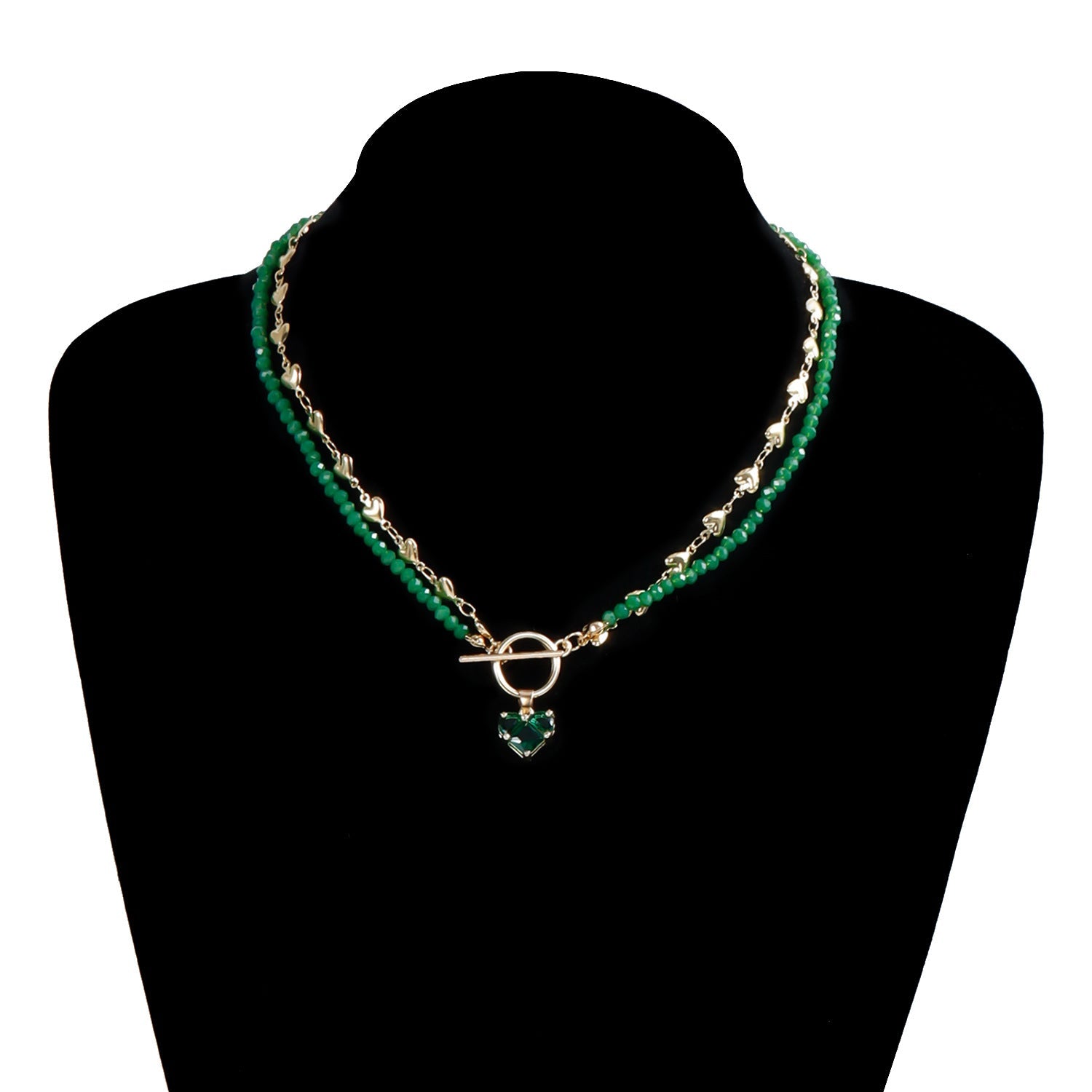 Zircon Heart Pendant Necklace for Women – Diamond-Inspired Clavicle Chain