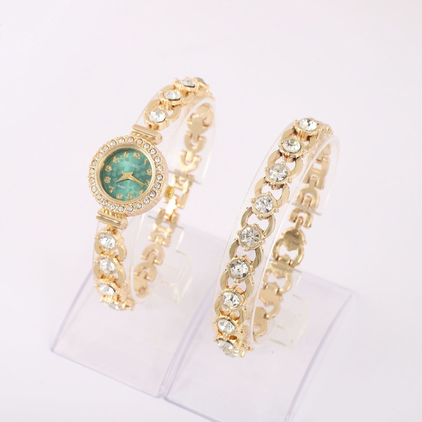 Luxury Women's Diamond Bracelet Watch – Elegant Quartz Watch