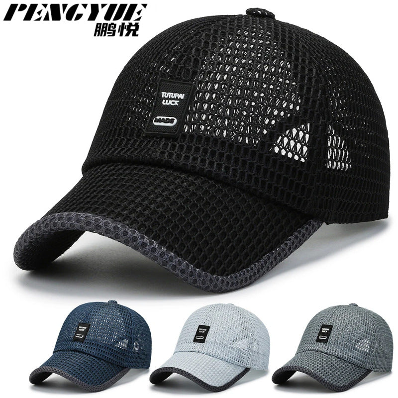 Men’s Summer Quick-Dry Sun Hat with Mesh – Breathable Duckbill Cap