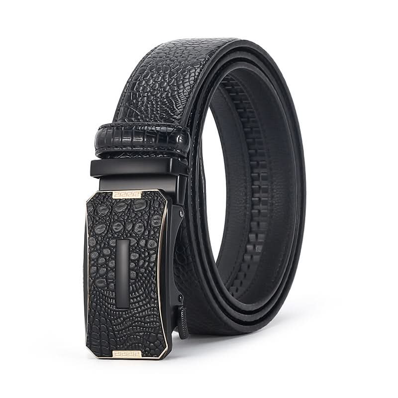 Crocodile Pattern Leather Belt for Men