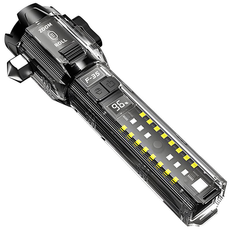 Rechargeable Multi-Tool Flashlight with Speaker & Knife