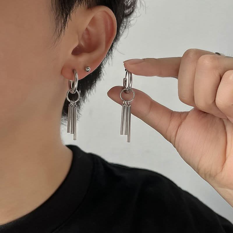 Men’s Titanium Steel Sauron-Inspired Ear Clips –  No Piercing Earrings