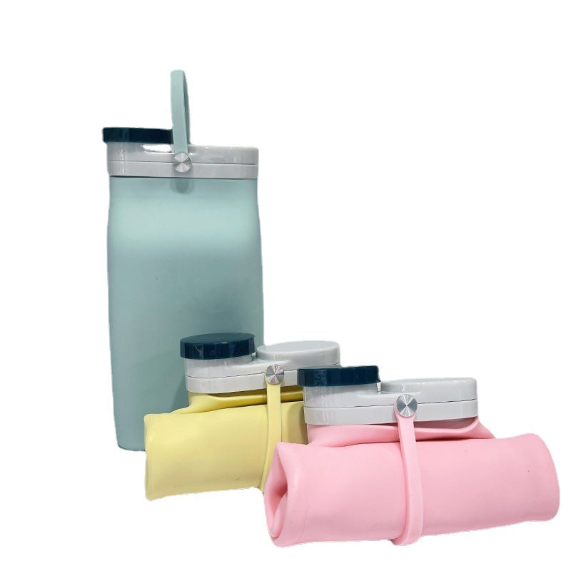 Foldable Silicone Travel Water Cup for Kids – Portable, Heat-Resistant