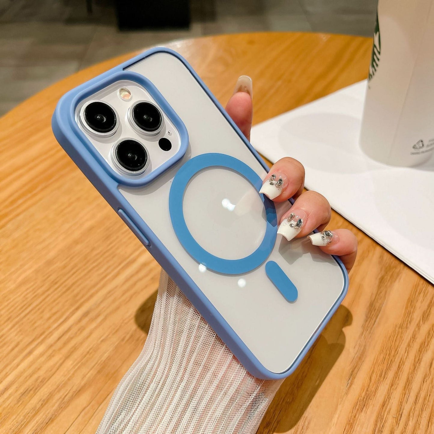 Magnetic Transparent iPhone Case, Frosted Protection