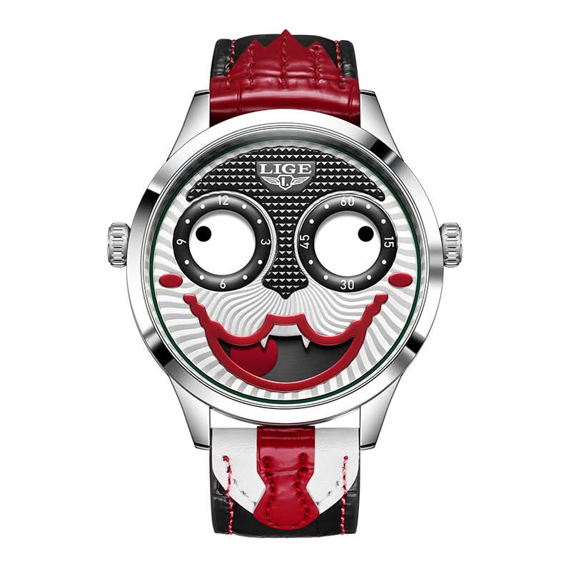 Joker-Inspired Men's Quartz Watch – Trendy, Waterproof Fashion Timepiece