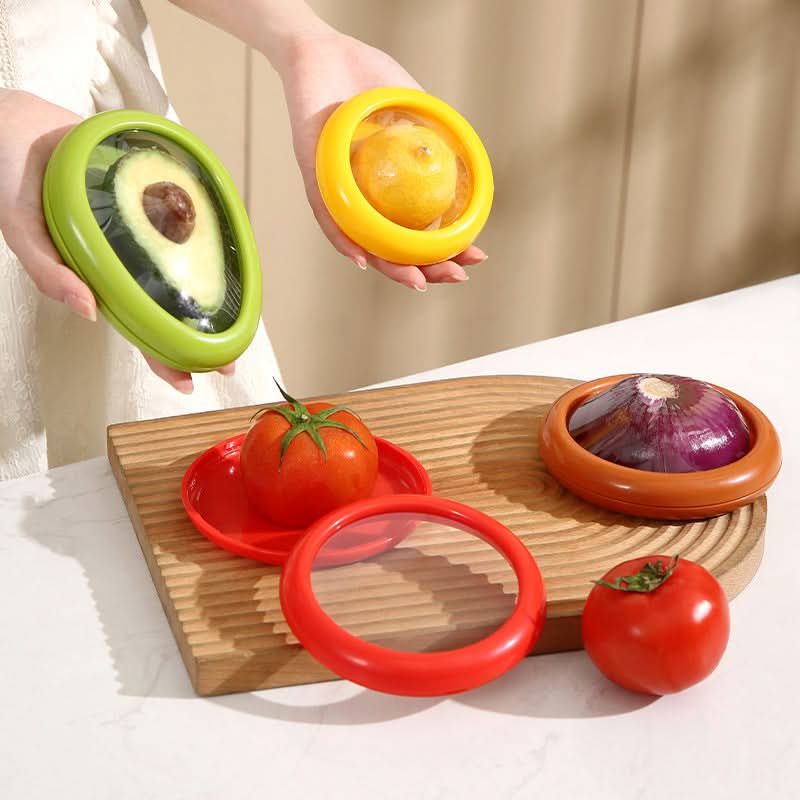 Transparent Fresh-Keeping Box - Refrigerated Fruit & Vegetable Storage with Divider