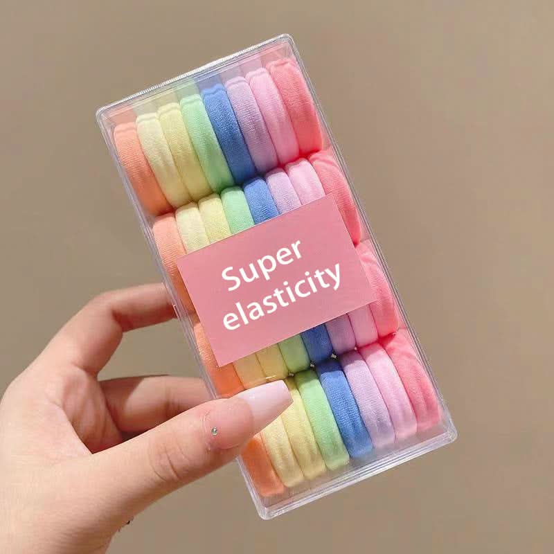 32-Pack High Elastic Hair Ties with Case