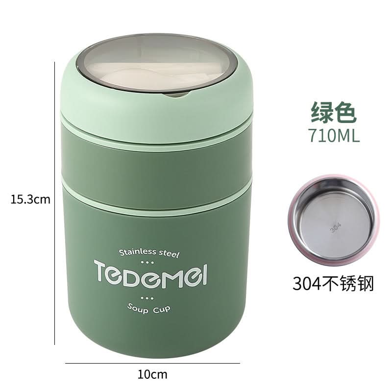 Portable Soup & Porridge Container Stainless Steel Insulated Breakfast Cup – 530-710ml