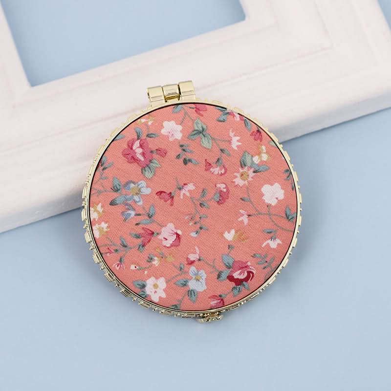 Chinese-Style Portable Mini Makeup Mirror - Double-Sided Folding Design (Set of 2 pcs.)