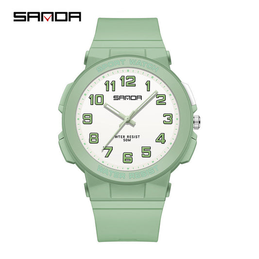 Sanda Luminous Waterproof Sports Watch – Analog Quartz Watch for Students & Youth