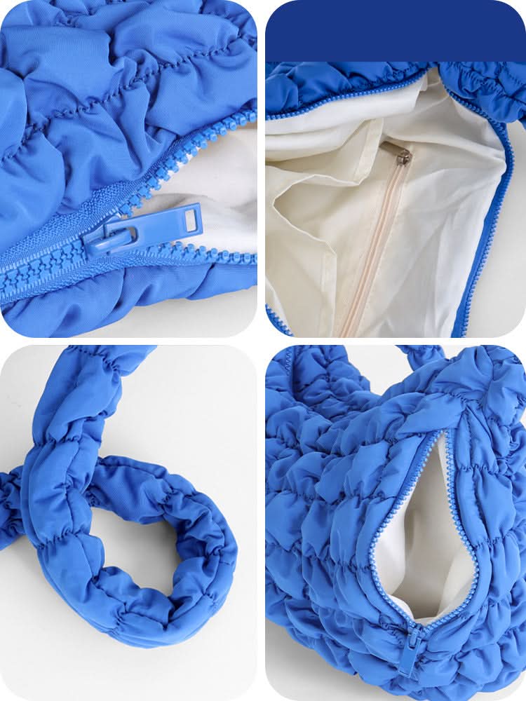 Cloud Pleated Large Nylon Shoulder Bag - Niche Design for Women