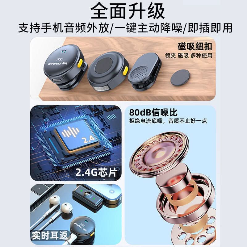 Wireless Lavalier Microphone with Noise Reduction