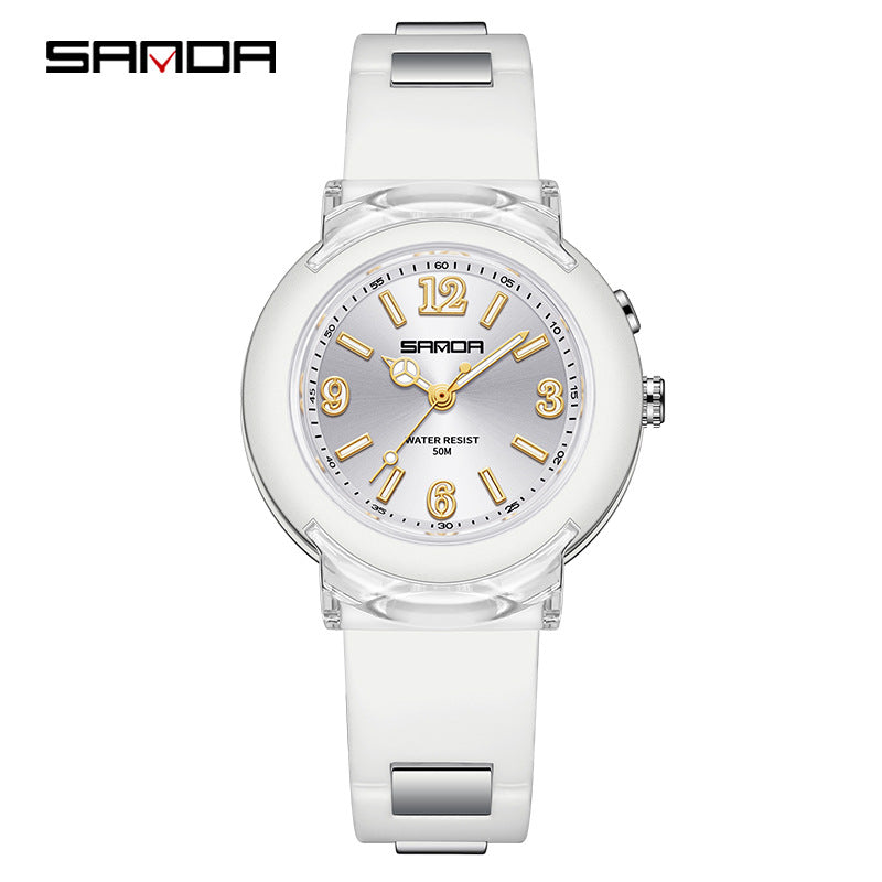 Sanda Kids Waterproof Quartz Watch – LED Light Analog Sports Watch for Boys & Girls