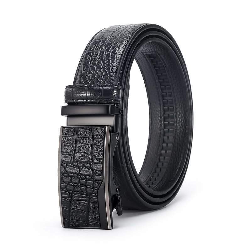 Crocodile Pattern Leather Belt for Men