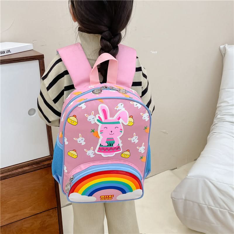 Cute Bunny & Mouse Kindergarten Backpack – Ultra-Light School Bag for Girls