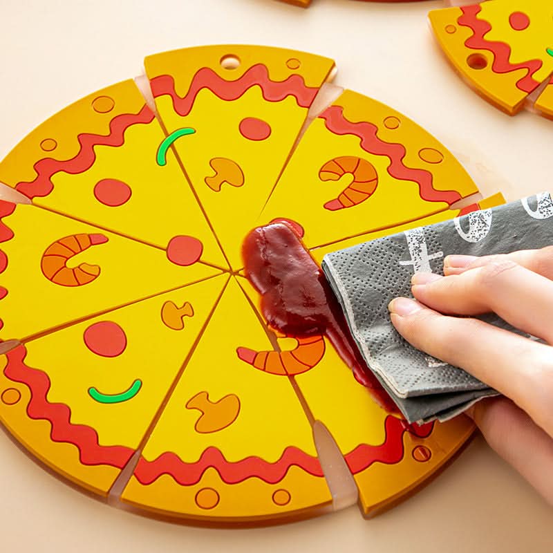Pizza Slice Heat-Resistant Coaster & Trivet Set – Insulated Pot & Bowl Pads