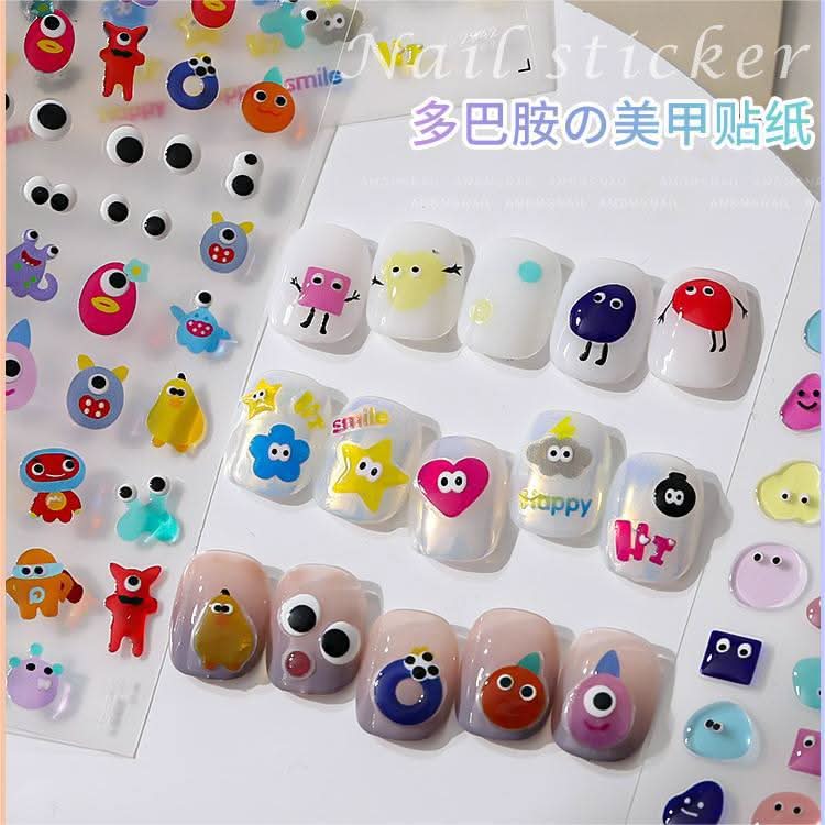 Cartoon Jelly Nail Stickers