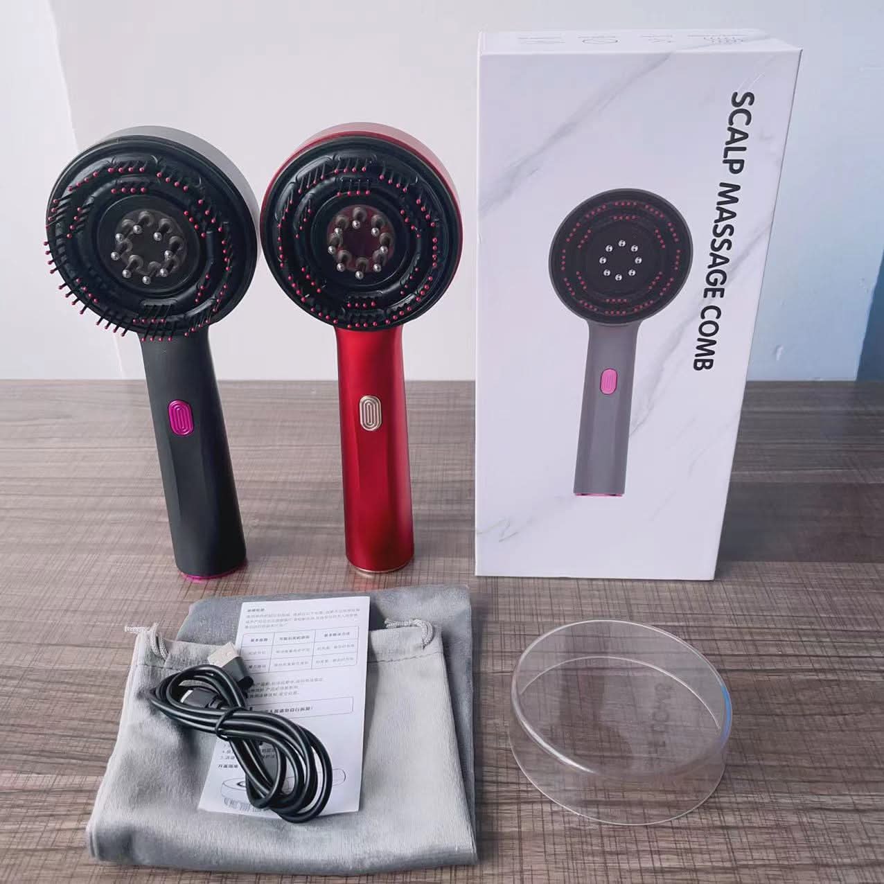 Electric Scalp Massage Comb with Red Light Therapy