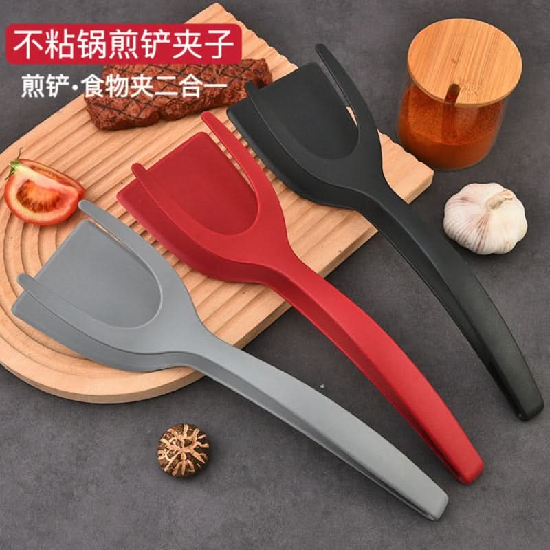 2-in-1 Nylon Spatula and Food Tongs