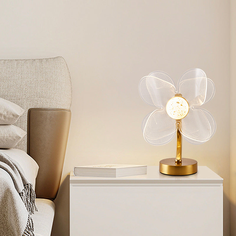 Modern Windmill Acrylic LED Table Lamp – USB Bedside Light
