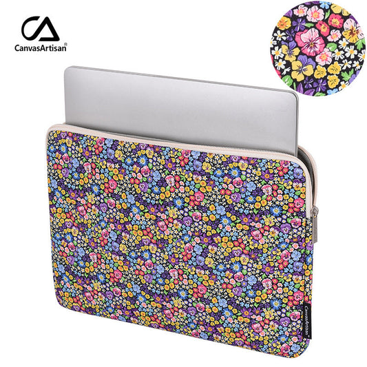 Multicolor Floral Laptop Sleeve – Waterproof Polyester Case for 11"–15" Devices