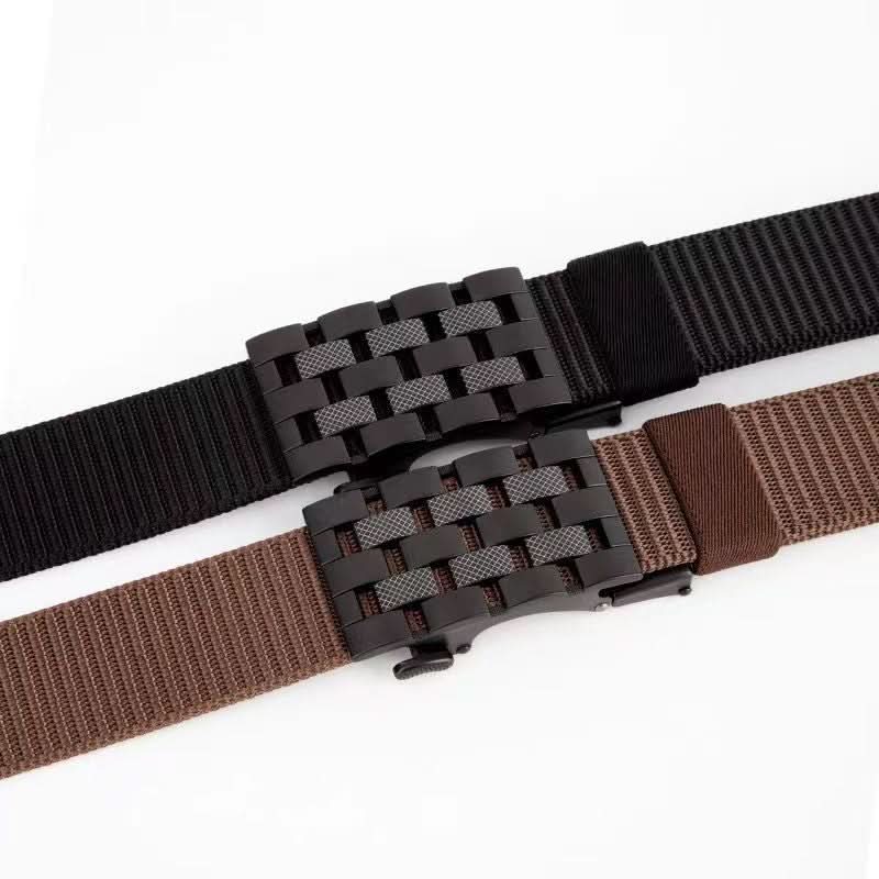 Unisex Sports Outdoor Nylon Fabric Belt with Automatic Iron Buckle – Casual