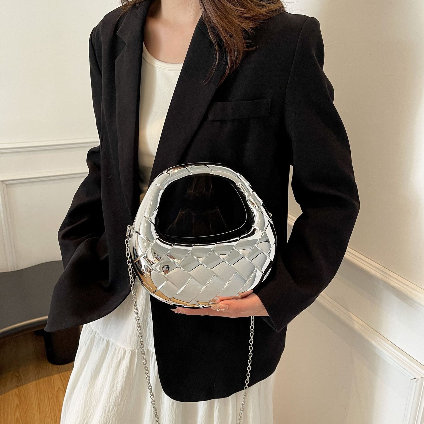 Retro Acrylic Box Messenger Bag – Women's Fashion Chain Evening Shoulder Bag