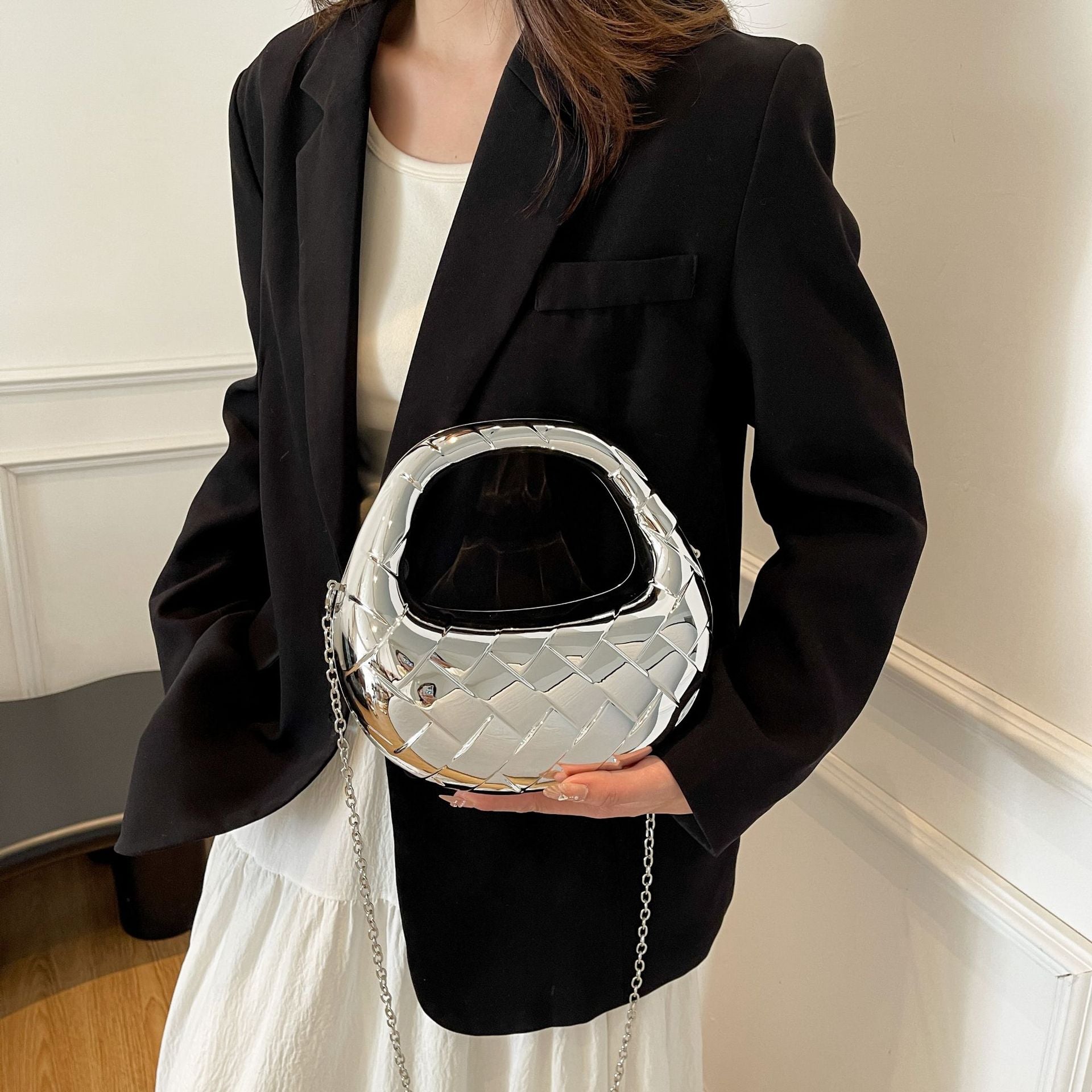 Retro Acrylic Box Messenger Bag – Women's Fashion Chain Evening Shoulder Bag