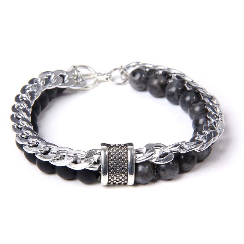 Men’s Trendy Double-Layer Bracelet – For Casual & Business Style