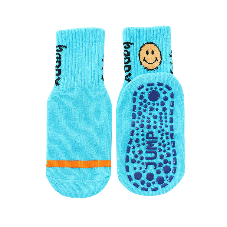 Unisex Anti-Slip Mid-Tube Socks for Kids – Breathable Playground & Yoga Floor Socks