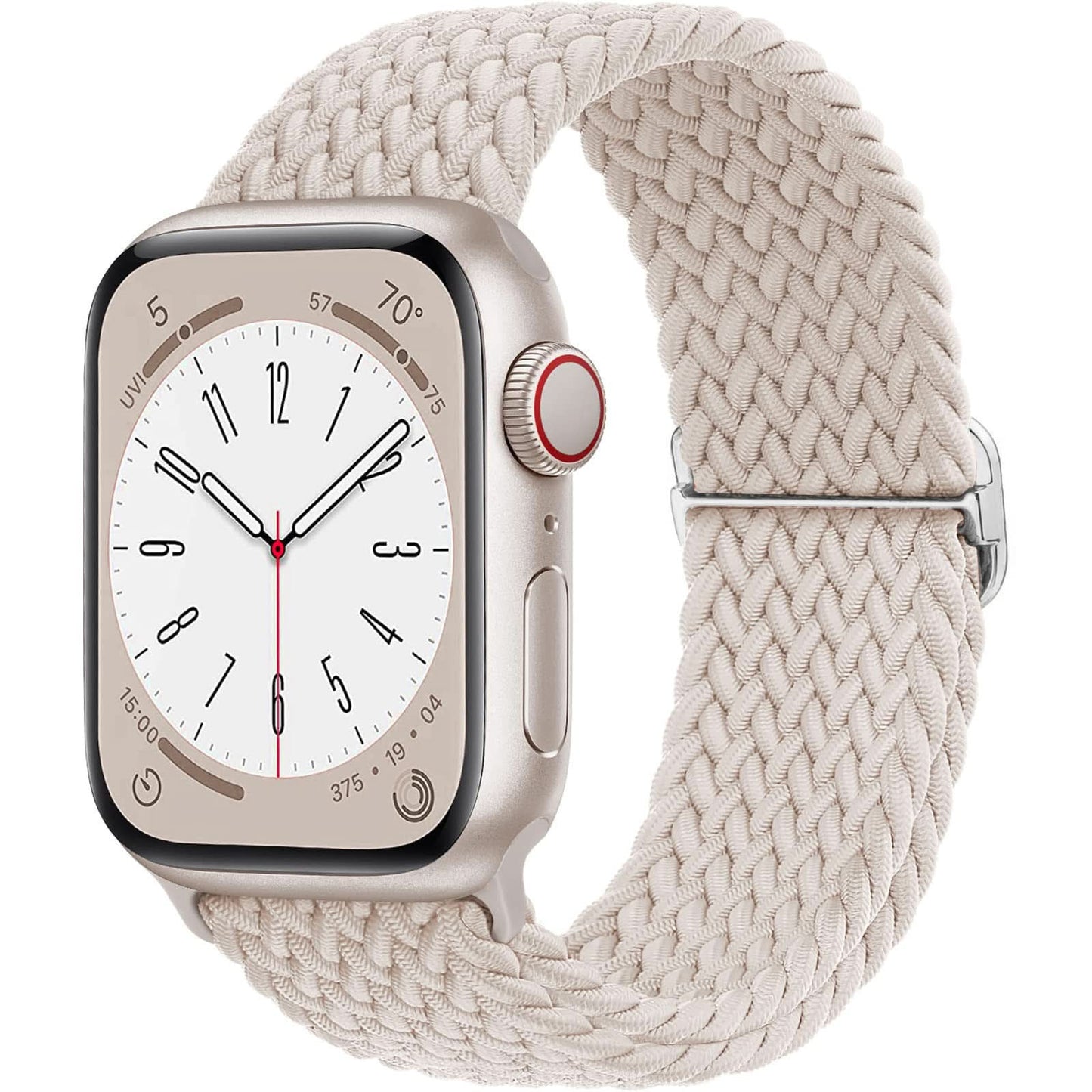 Adjustable Woven Nylon Band for Apple Watch –With Buckle, 38mm-49mm (Only Strap)