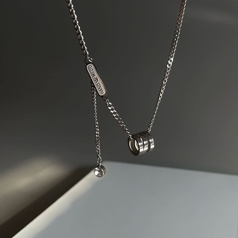 Slim Waist Ring Pendant Necklace – Unisex Fashion Jewelry