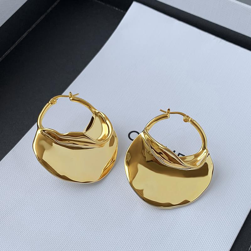 Bold Hoop Earrings for Women – Molten Flow Liquid Metal Glam Jewelry