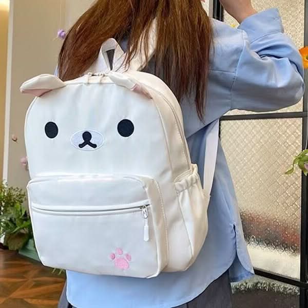 Cute Bear Backpack for Girls – Trendy Cartoon School Bag for Kids