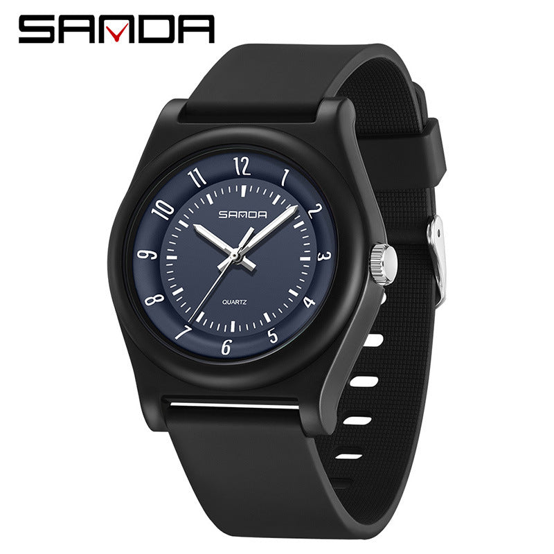 Sanda Waterproof Student Quartz Watch – Luminous Casual Unisex Wristwatch
