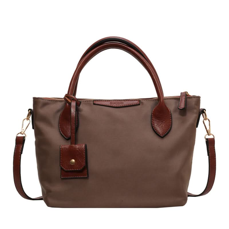 Women's Waterproof Nylon Crossbody Bag – With Leather Handles