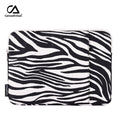Zebra Print Laptop Sleeve Case – Waterproof, Shock-Resistant Cover with Accessory Pocket (11'-15" inches)